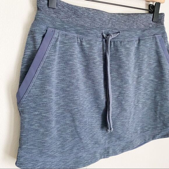 ATHLETA techie terry grey blue mini skirt - Picture 6 of 8